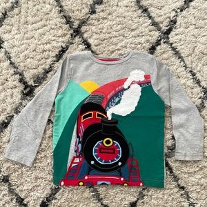Sad Kids Long Sleeve ‘Train’ Shirt by Mini Boden
